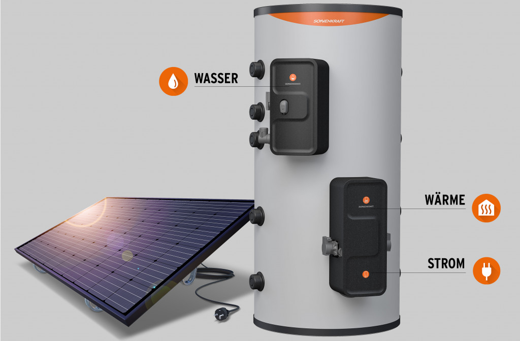 Solar hot water tank - COMFORT PLUS - Sonnenkraft Gmbh - free-standing /  vertical / residential
