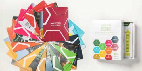 Foto der Green Transformation Cards des Green Tech Valley Cluster