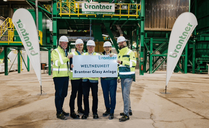 vlnr: Manfred Vogl Geschäftsführer Brantner green solutions, Fabian Stölzel F&E Stoelzle, DI Dirk Wypchol Geschäftsführer Stoelzle Oberglas, Josef Scheidl Geschäftsführer Brantner green solutions, Reinhard Grießler Geschäftsführer Brantner green solutions (c) Brandtner