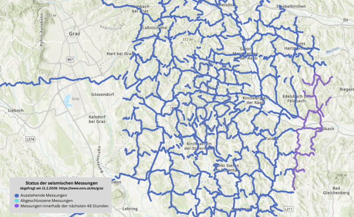 Gebiet der seismischen Messungen (c) OMV/bearb. GTV/Canva.com
