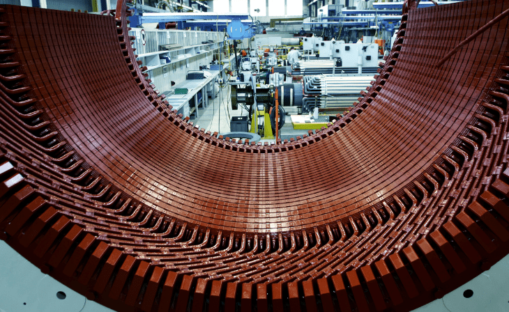 Blick auf die Rotorwickelei inkl. Prüfeinrichtungen (c) ANDRITZ AG