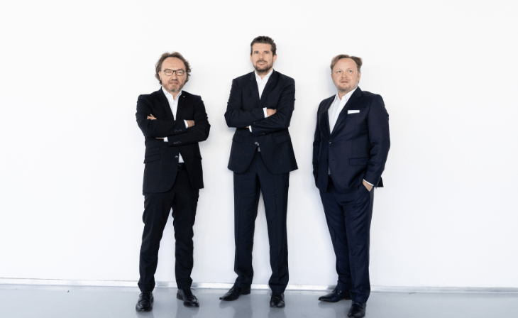 Emerald Horizon Management (v.l.): Mario J. Müller (Vice President R&D), Philipp Pölzl (Vice President Operations) & Florian Wagner (CEO) © Wolf