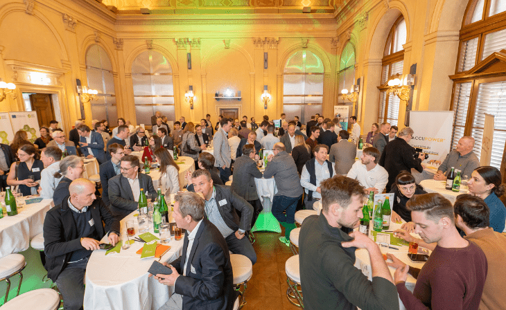 Der Cluster treibt Innovations- und Businesskooperationen im Bereich Klimaschutz und Kreislaufwirtschaft voran. Etwa beim traditionsreichen Innovatorsclub, hier im Frühjahr an der TU Graz.(c) Foto Fischer